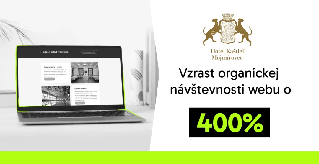 Vzrast organickej návštevnosti webu o 400%